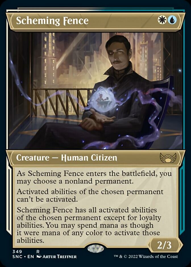 Scheming Fence (Showcase Art Deco) [Streets of New Capenna] [Foil]