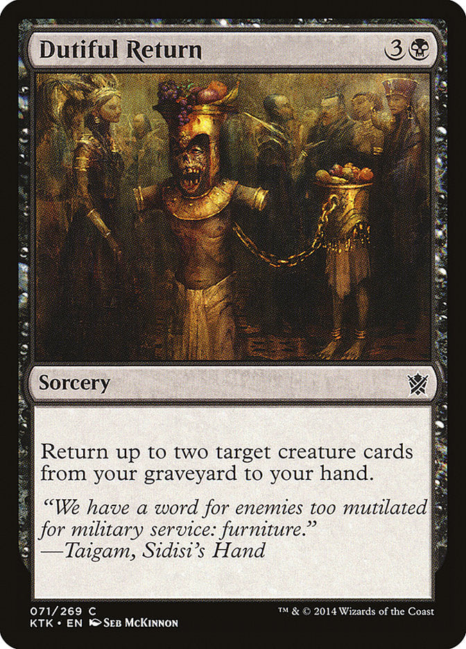 Dutiful Return [Khans of Tarkir] [Foil]