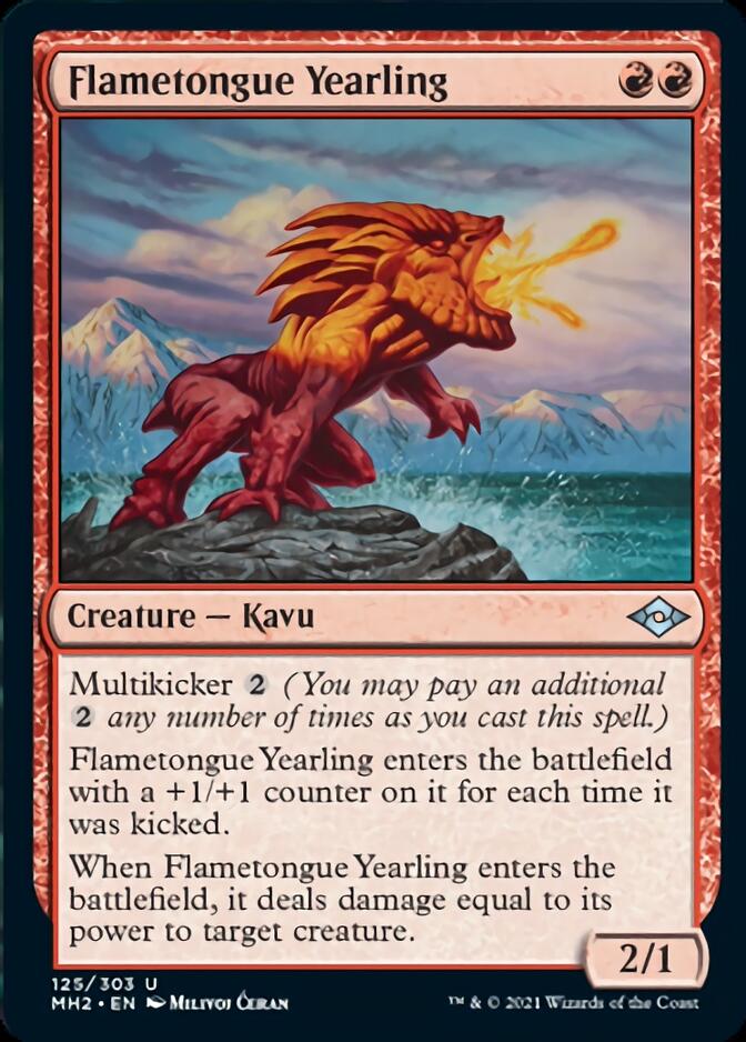 Flametongue Yearling [Modern Horizons 2] [Foil]