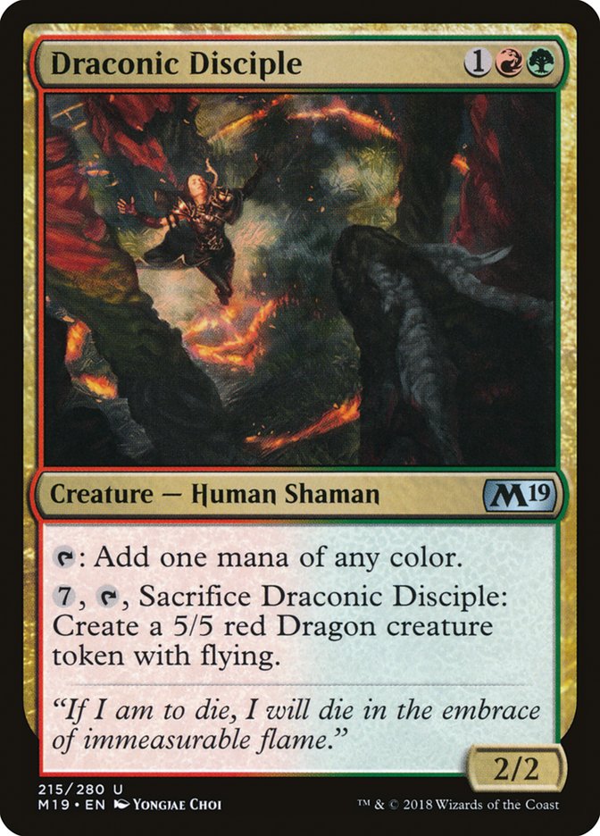 Draconic Disciple [Core Set 2019] [Foil]