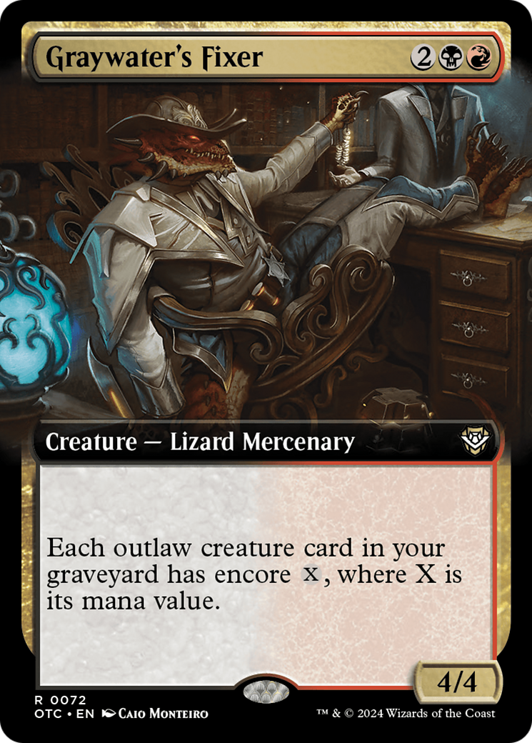 Graywater's Fixer (Extended Art) [Outlaws of Thunder Junction Commander] [Foil]