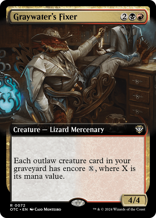 Graywater's Fixer (Extended Art) [Outlaws of Thunder Junction Commander] [Foil]
