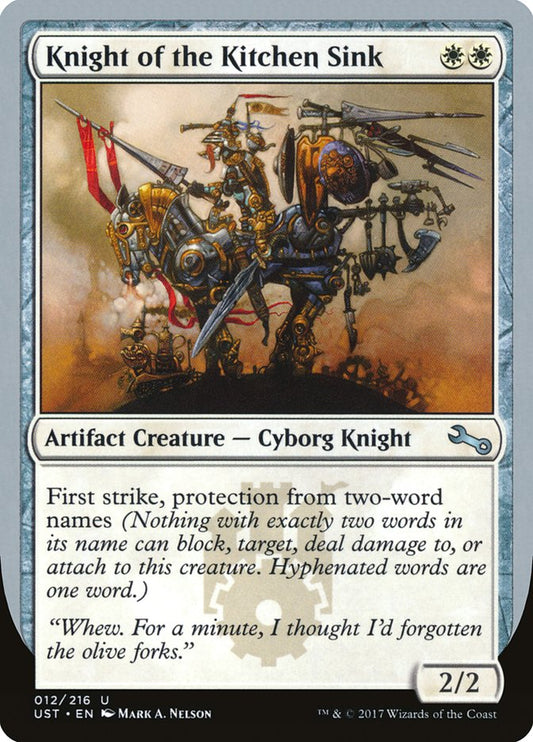 Knight of the Kitchen Sink ("protection from two-word names") [Unstable] [Foil]