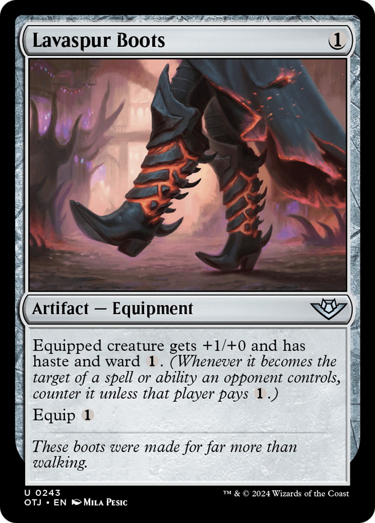 Lavaspur Boots [Outlaws of Thunder Junction] [Foil]