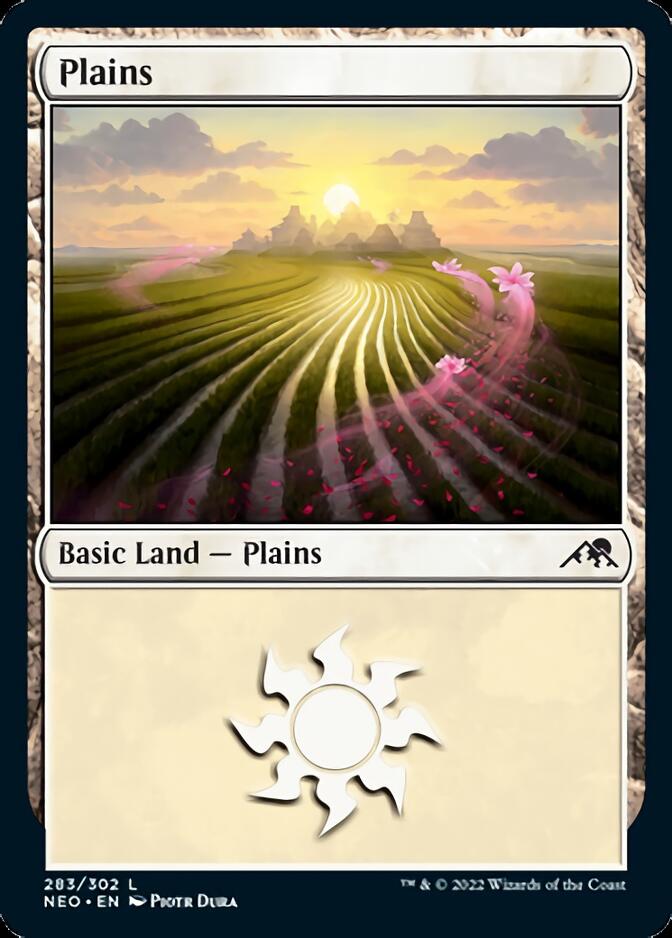 Plains (283) [Kamigawa: Neon Dynasty] [Foil]