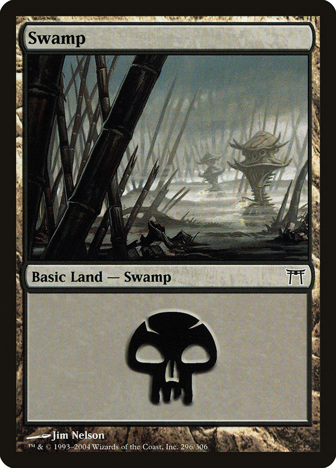 Swamp (296) [Champions of Kamigawa] [Foil]
