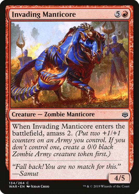 Invading Manticore [War of the Spark] [Foil]