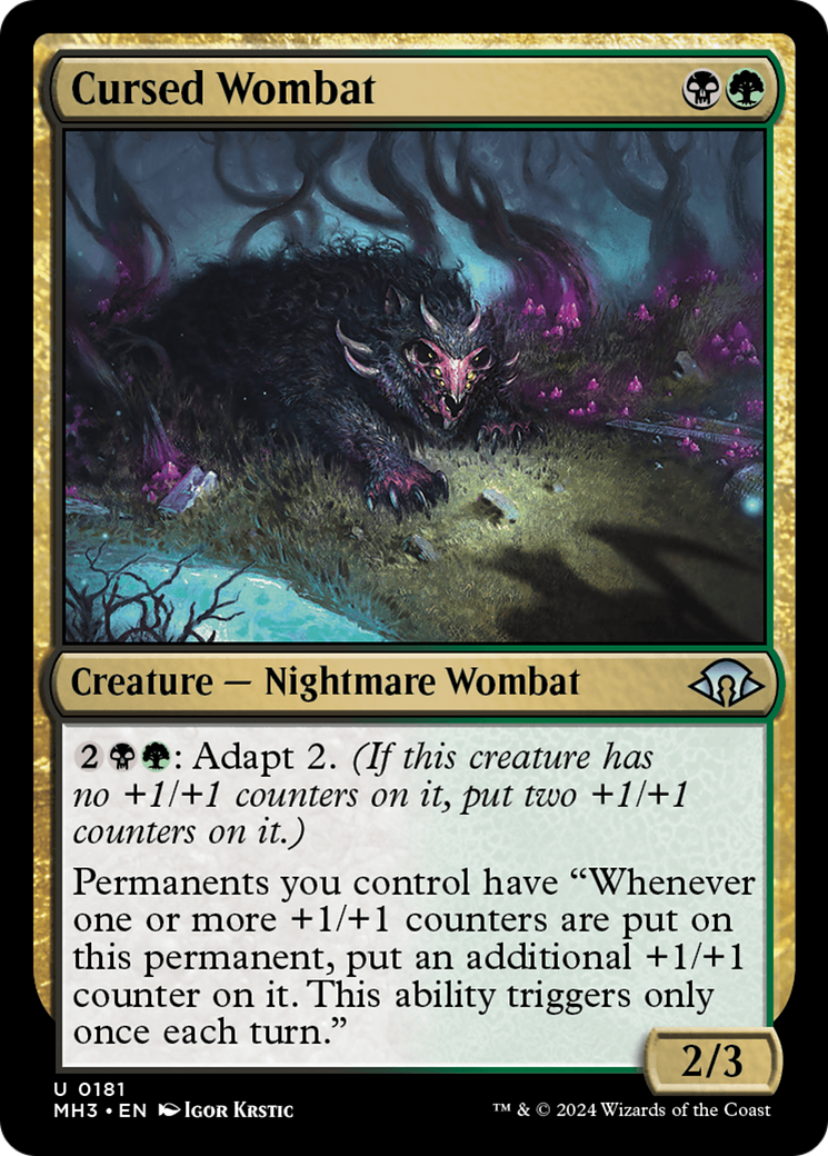 Cursed Wombat [Modern Horizons 3] [Foil]