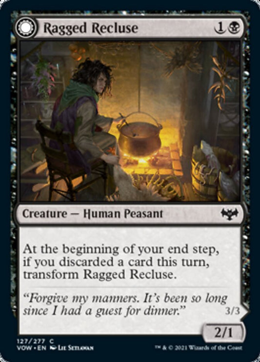 Ragged Recluse // Odious Witch [Innistrad: Crimson Vow] [Foil]