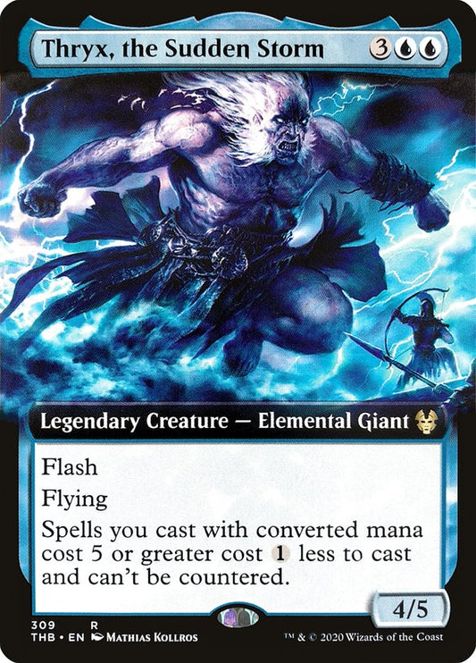 Thryx, the Sudden Storm (Extended Art) [Theros Beyond Death] [Foil]