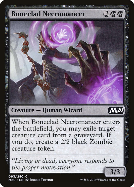 Boneclad Necromancer [Core Set 2020] [Foil]
