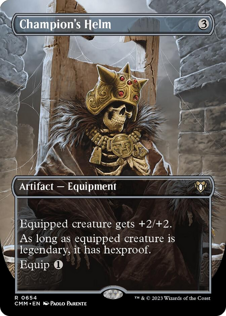 Champion's Helm (Borderless Alternate Art) [Commander Masters] [Foil]