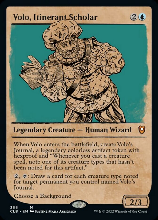 Volo, Itinerant Scholar (Showcase) [Commander Legends: Battle for Baldur's Gate] [Foil]