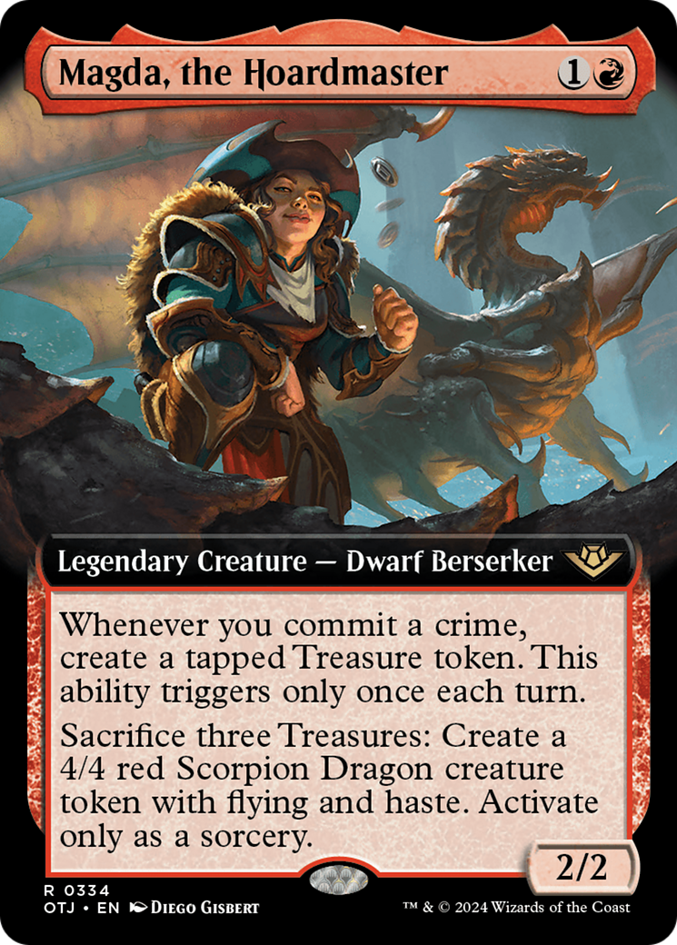 Magda, the Hoardmaster (Extended Art) [Outlaws of Thunder Junction] [Foil]