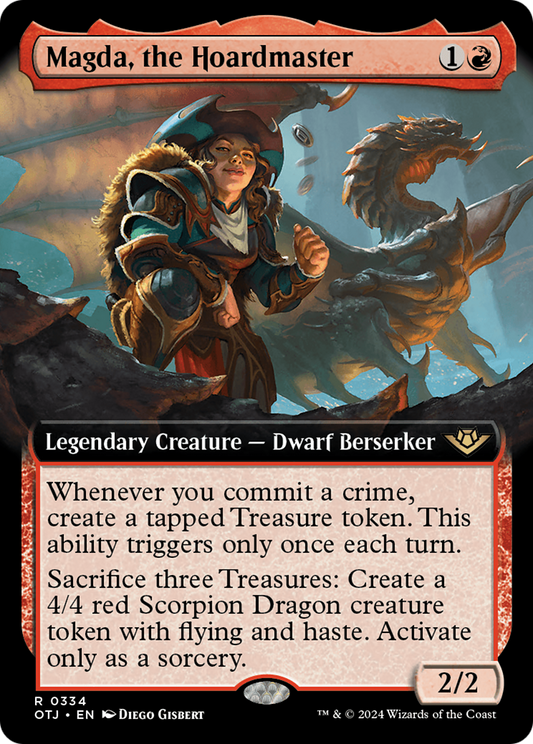 Magda, the Hoardmaster (Extended Art) [Outlaws of Thunder Junction] [Foil]