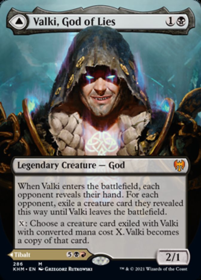 Valki, God of Lies // Tibalt, Cosmic Impostor (Borderless) [Kaldheim] [Foil]