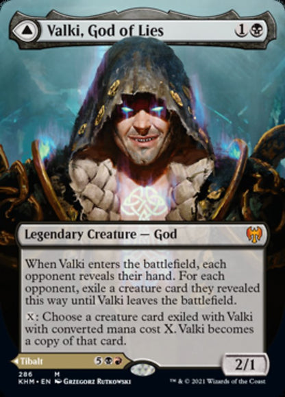 Valki, God of Lies // Tibalt, Cosmic Impostor (Borderless) [Kaldheim] [Foil]