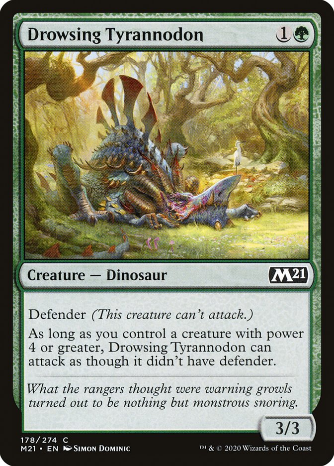 Drowsing Tyrannodon [Core Set 2021] [Foil]