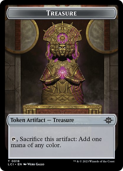 Treasure (0018) // Fungus Double-Sided Token [The Lost Caverns of Ixalan Tokens] [Foil]