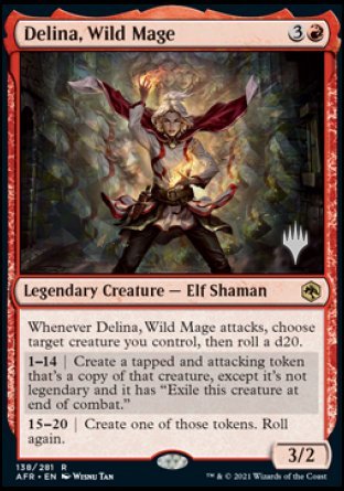 Delina, Wild Mage (Promo Pack) [Dungeons & Dragons: Adventures in the Forgotten Realms Promos] [Foil]