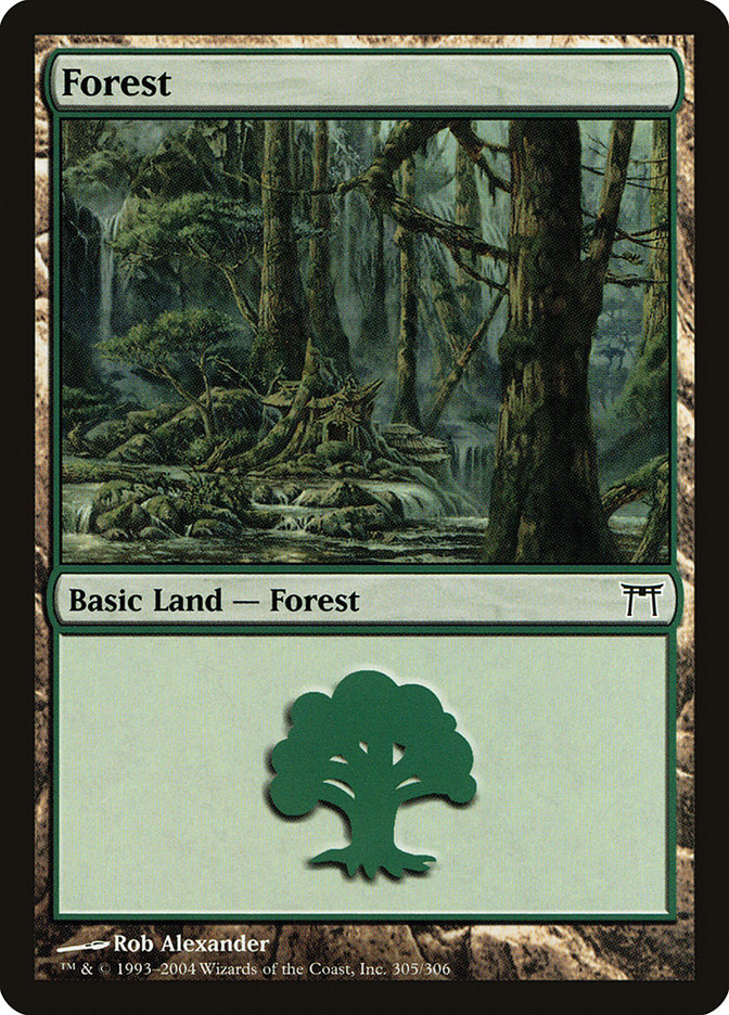 Forest (305) [Champions of Kamigawa] [Foil]
