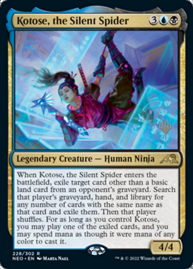 Kotose, the Silent Spider (Promo Pack) [Kamigawa: Neon Dynasty Promos] [Foil]