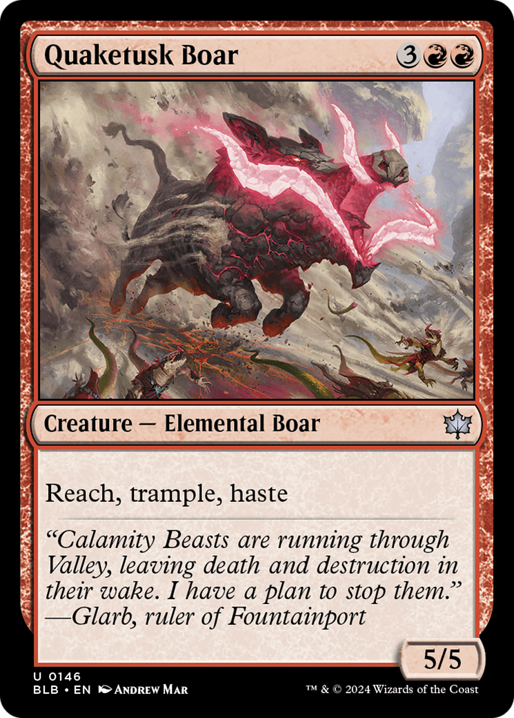 Quaketusk Boar [Bloomburrow] [Foil]