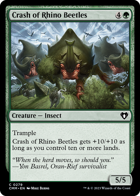 Crash of Rhino Beetles [Commander Masters] [Foil]