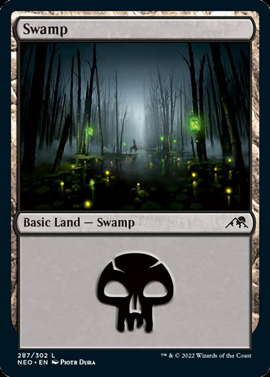 Swamp (287) [Kamigawa: Neon Dynasty] [Foil]