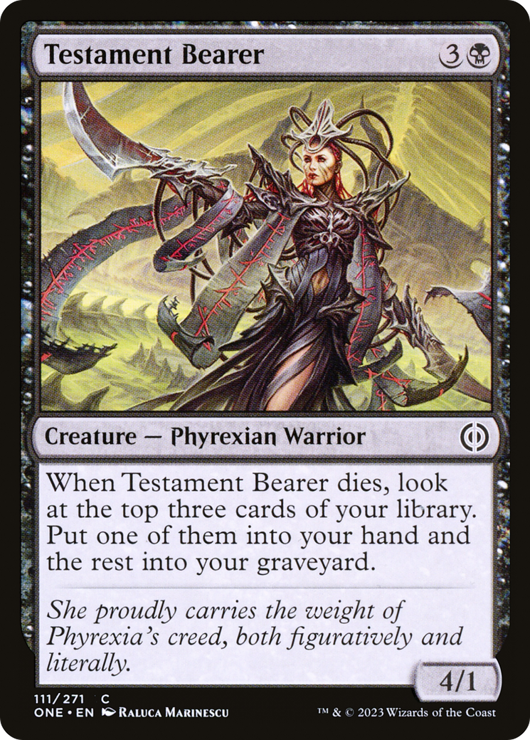 Testament Bearer [Phyrexia: All Will Be One] [Foil]