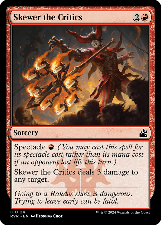 Skewer the Critics [Ravnica Remastered] [Foil]