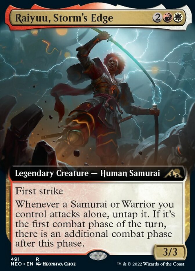 Raiyuu, Storm's Edge (Extended Art) [Kamigawa: Neon Dynasty] [Foil]