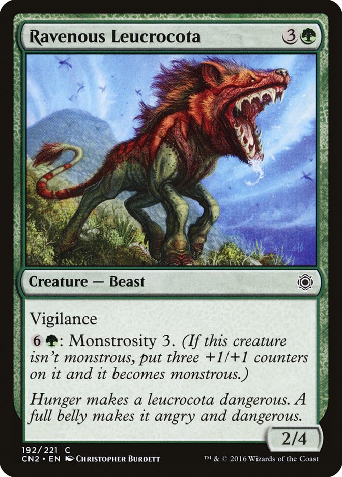 Ravenous Leucrocota [Conspiracy: Take the Crown] [Foil]