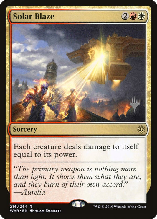 Solar Blaze (Promo Pack) [War of the Spark Promos] [Foil]
