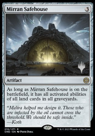 Mirran Safehouse (Promo Pack) [Phyrexia: All Will Be One Promos] [Foil]