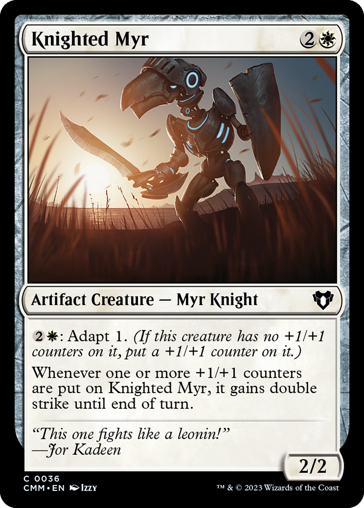 Knighted Myr [Commander Masters] [Foil]