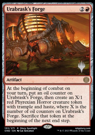 Urabrask's Forge (Promo Pack) [Phyrexia: All Will Be One Promos] [Foil]