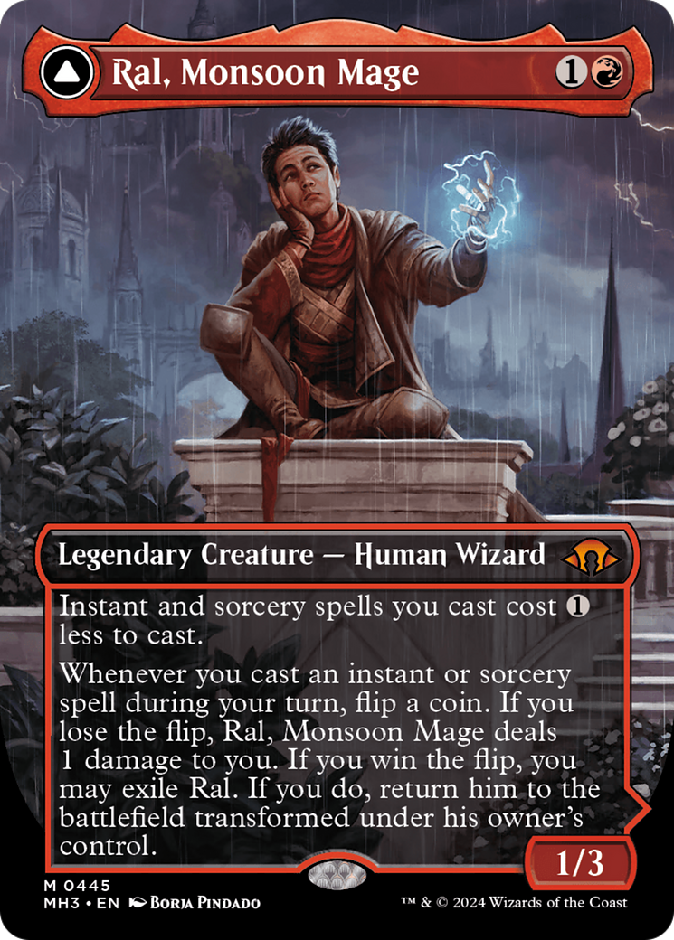 Ral, Monsoon Mage // Ral, Leyline Prodigy (Borderless) [Modern Horizons 3] [Foil]