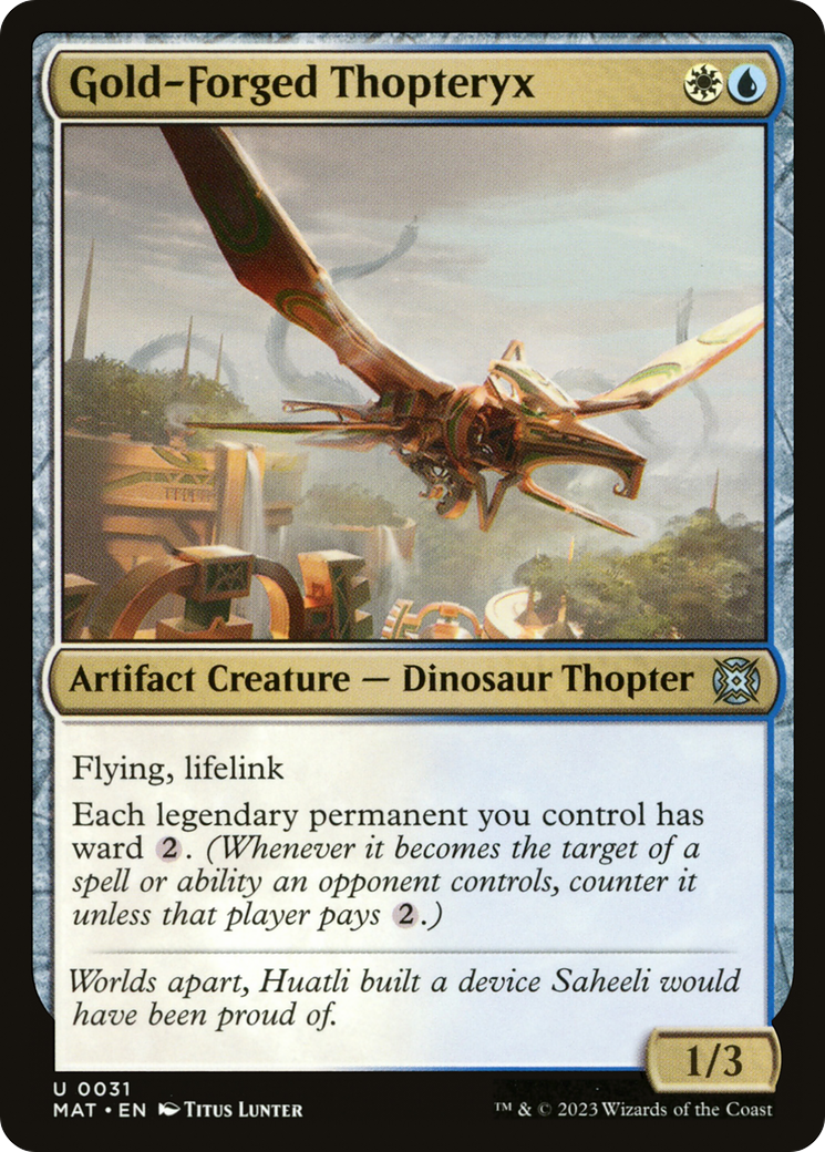 Gold-Forged Thopteryx [March of the Machine: The Aftermath] [Foil]