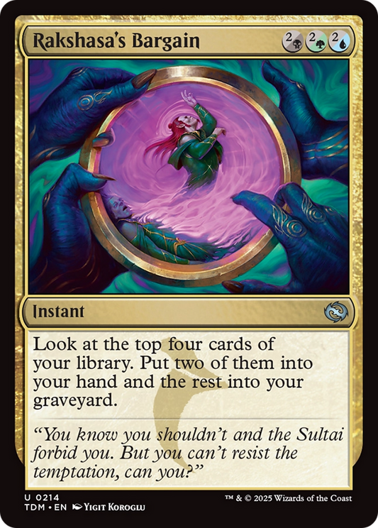 Rakshasa's Bargain [Tarkir: Dragonstorm] [Foil]