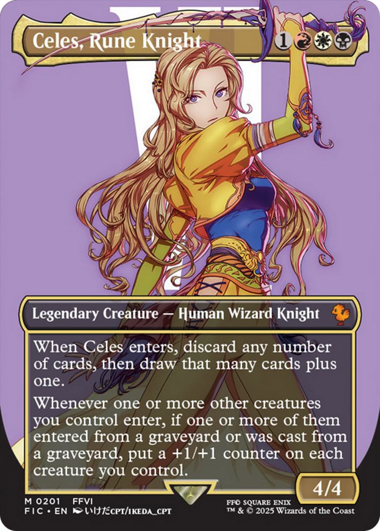 Celes, Rune Knight (Borderless) [FINAL FANTASY Commander] [Foil]