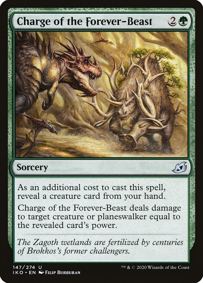 Charge of the Forever-Beast [Ikoria: Lair of Behemoths] [Foil]