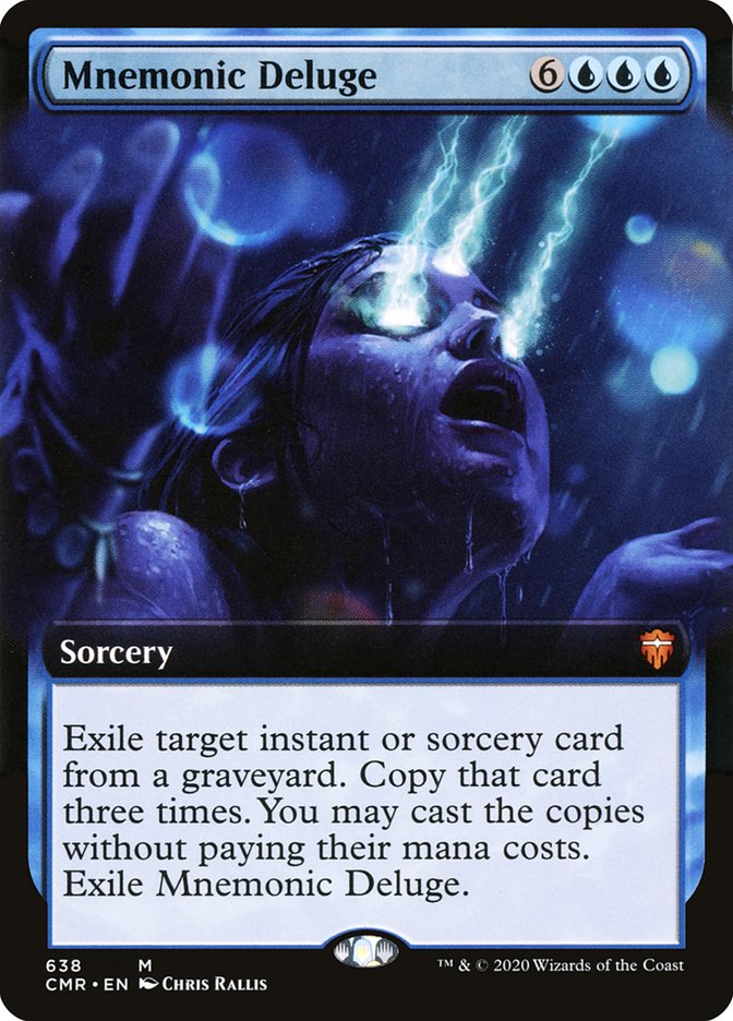 Mnemonic Deluge (Extended Art) [Commander Legends] [Foil]