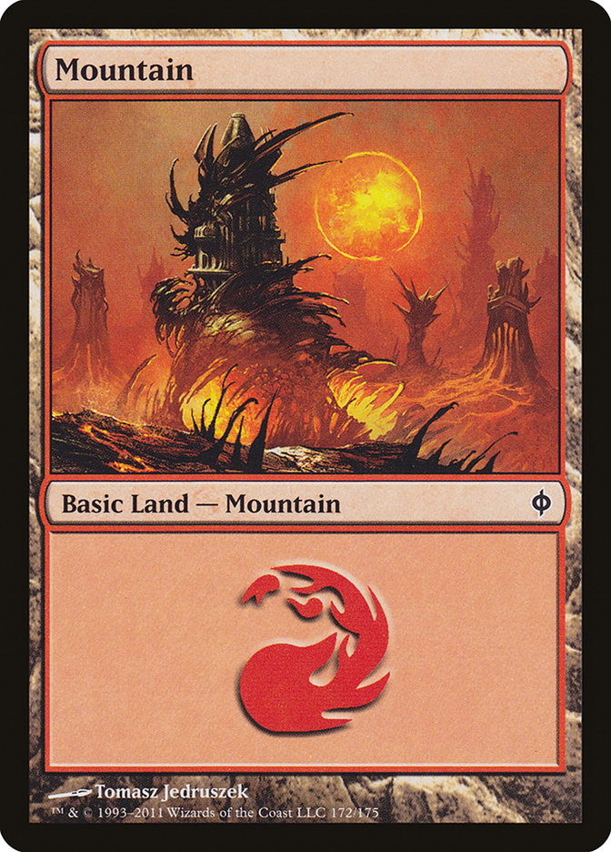Mountain (172) [New Phyrexia] [Foil]