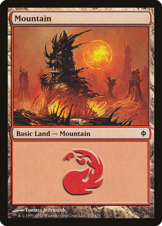 Mountain (172) [New Phyrexia] [Foil]