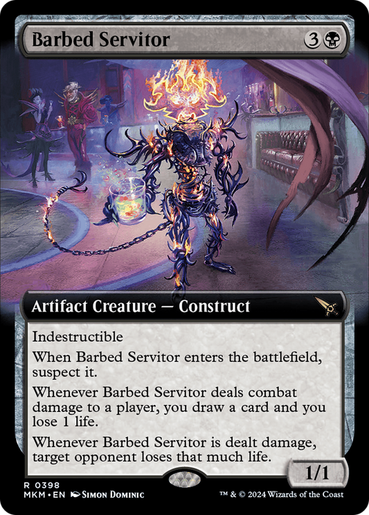 Barbed Servitor (Extended Art) [Murders at Karlov Manor] [Foil]