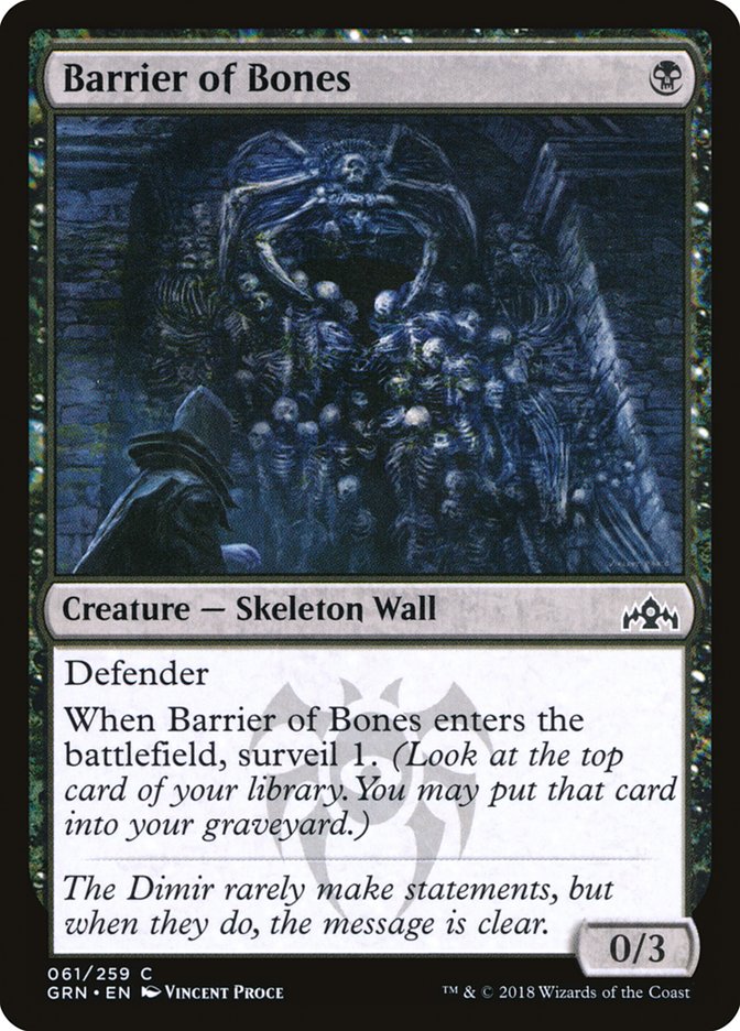 Barrier of Bones [Guilds of Ravnica] [Foil]