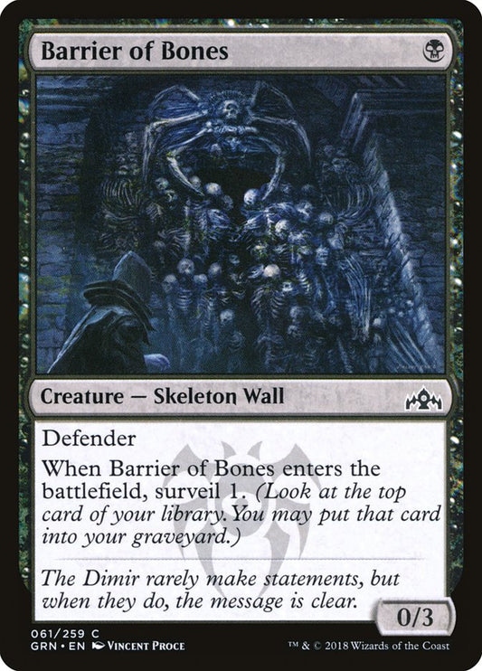 Barrier of Bones [Guilds of Ravnica] [Foil]