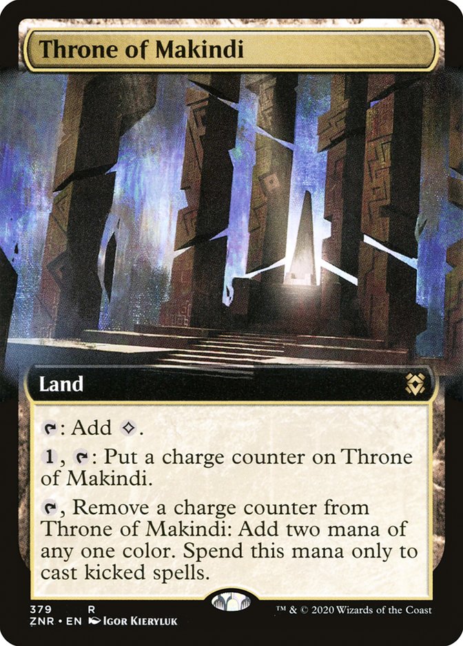 Throne of Makindi (Extended Art) [Zendikar Rising] [Foil]