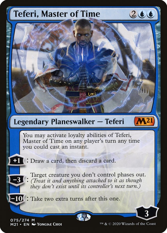 Teferi, Master of Time (Promo Pack) (75) [Core Set 2021 Promos] [Foil]